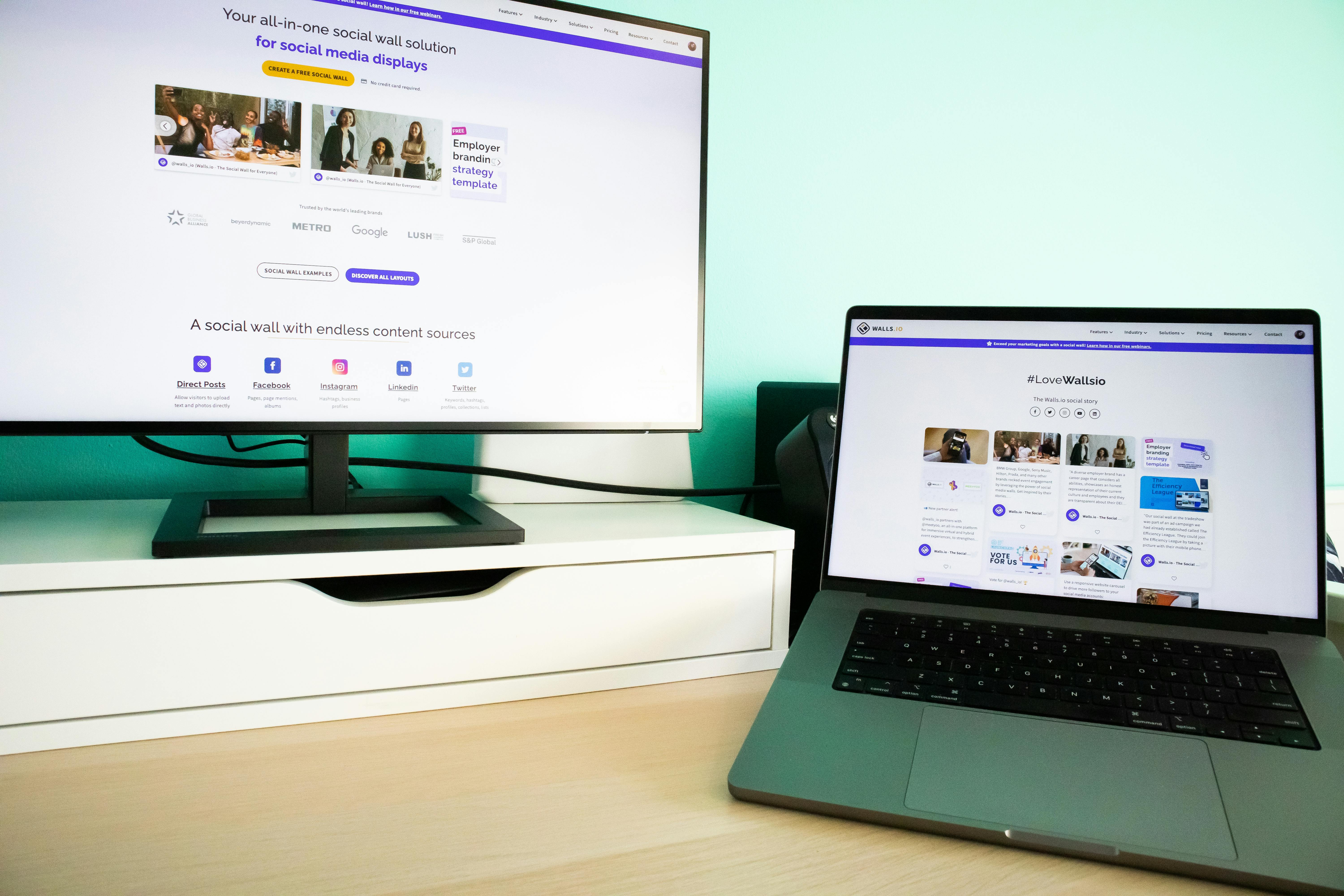 Visuels exposes sur ecrans pour campagne